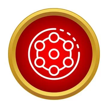 Molecule structure icon representing science and chemistry Stock Illustration