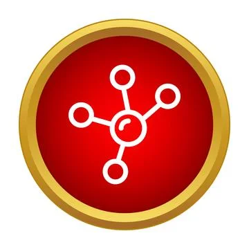 Molecule structure icon representing science and chemistry Stock Illustration