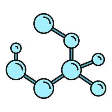 Molecule structure icon representing science and chemistry Stock Illustration