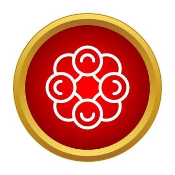 Molecule structure icon representing science and chemistry Stock Illustration