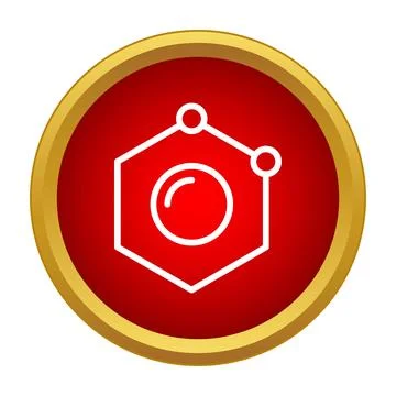 Molecule structure icon representing science and research Stock Illustration