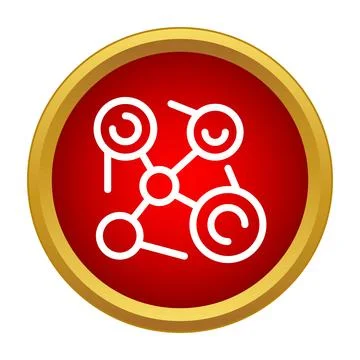 Molecule structure icon representing science and connectivity 스톡 일러스트