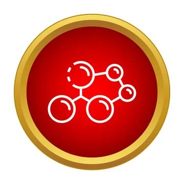 Molecule structure icon representing science and chemistry Stock Illustration