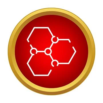 Molecule structure icon representing science and research Stock Illustration