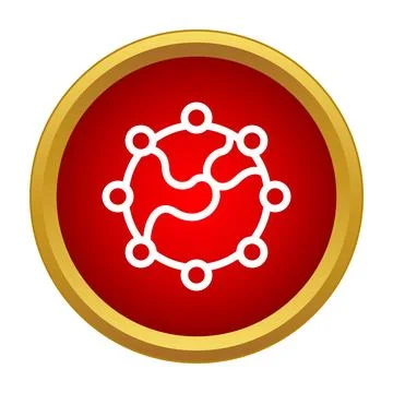 Molecule structure icon representing science and chemistry Stock Illustration