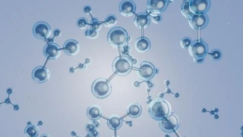 Molecule Structure Network, Chemistry and Cosmetic Product Concept Illustrazione stock