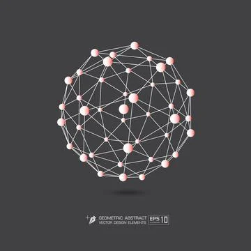 Molecule structure orange color on gray background  Vector EPS10 format Illus イラスト素材