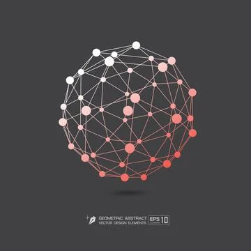 Molecule structure orange color on gray background  Vector EPS10 format Illus Stock Illustration