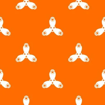 Molecule structure pattern vector orange Stock Illustration