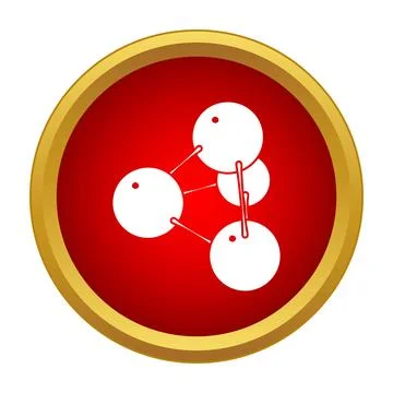 Molecule structure science button icon graphic design Stock Illustration