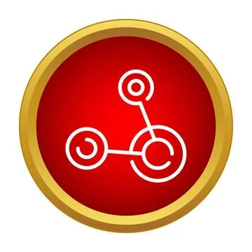 Molecule structure science network connecting lines icon Stock Illustration