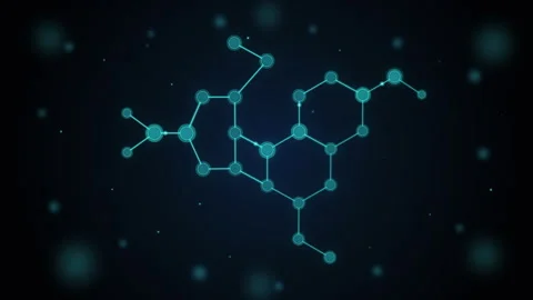 Molecule structure science technology animation loop background Stock Footage 347945469