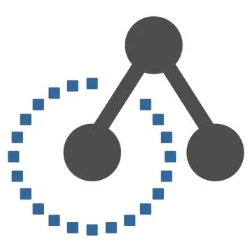 Molecule Structure Vector Toolbar Icon Stock Illustration