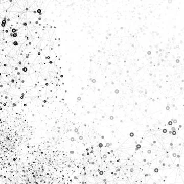 Molecule structure, white background for communication, vector illustration イラスト素材