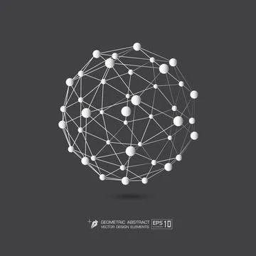 Molecule structure White color on gray background  Vector EPS10 format Illust Stock Illustration