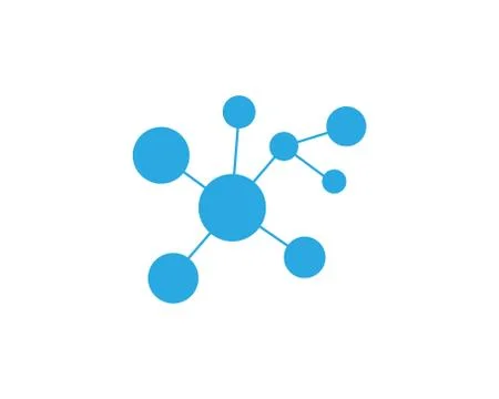 Molecule symbol logo template vector Illustrazione stock