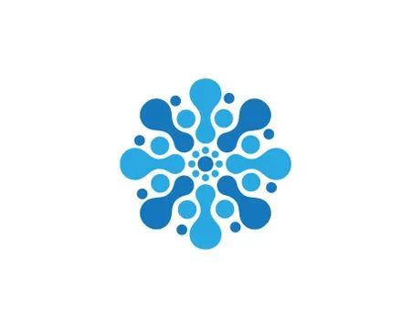 Molecule symbol logo template vector Illustrazione stock