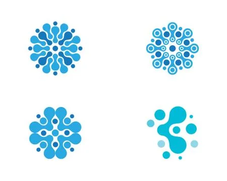 Molecule symbol logo template vector 스톡 일러스트