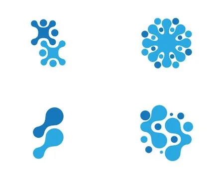 Molecule symbol logo template vector Illustrazione stock