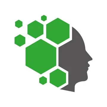 Molecule symbol logo template vector illustration design human head tech logo Stock Illustration