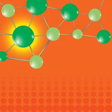 Molecule technology background, vector illustration Stock Illustration