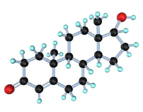 Molecule testosterone 3d Stock Illustration