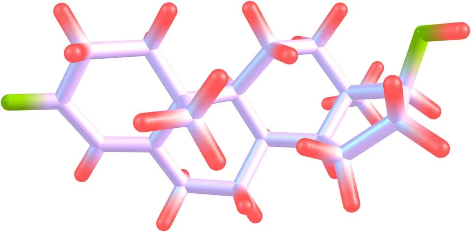 Molecule of Testosterone Stock Illustration