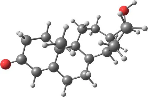 Molecule of Testosterone Stock Illustration
