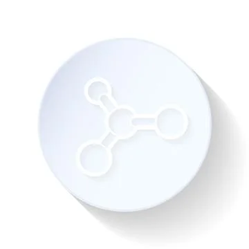 Molecule thin lines icon Stock Illustration