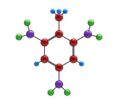 Molecule of trinitrotoluene Stock Illustration