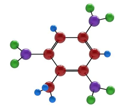 Molecule of trinitrotoluene Stock Illustration