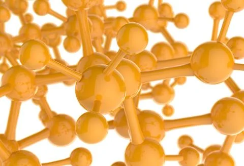 Molecule white color 3d Stock Illustration