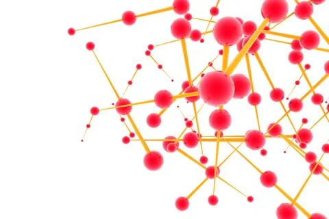 Molecules in abstract design Stock Illustration