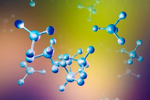 Molecules, abstract molecular and research background Stock Illustration