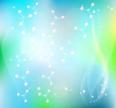 Molecules abstract technology background Illustrazione stock