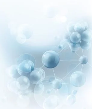 Molecules and atoms. Science vector background Stock Illustration