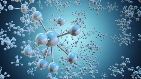 Molecules background illustration Stock Photos