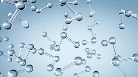 Molecules on Bright Background Looped 4K Video stock 265031240