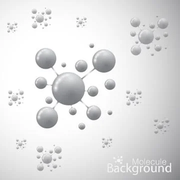 Molecules on gray background. Vector illustration イラスト素材