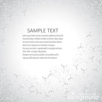 Molecules on gray background. Vector illustration イラスト素材