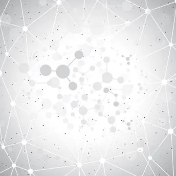 Molecules on gray background. Vector illustration 스톡 일러스트