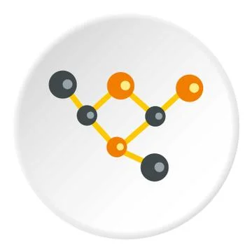 Molecules icon circle 스톡 일러스트