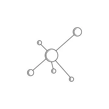 Molecules icon. Element for mobile concept and web apps. Thin line icon for Stock Illustration
