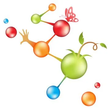 Molecules of life Stock Illustration