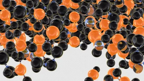 Molecules nano transition element with alpha channel. Stock Footage 303903386