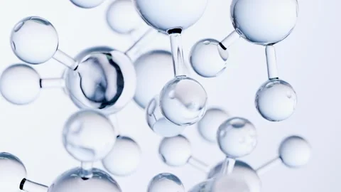 Molecules or atoms, molecular structure, biochemical. chemical formula Stock Footage 280316228