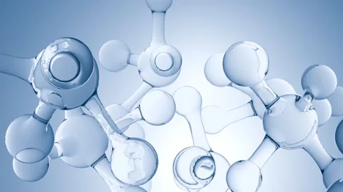 Molecules or atoms, molecular structure, biochemical. chemical formula Stock Footage 308065461