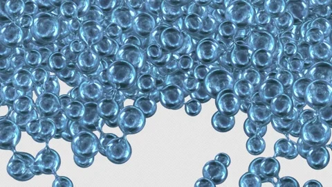Molecules science transition element with alpha channel. Stock Footage 303914054