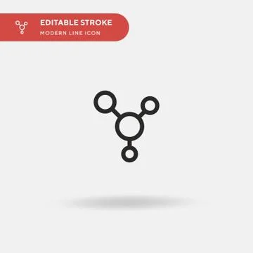 Molecules Simple vector icon. Illustration symbol design template for web mob Stock Illustration