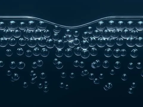 Molecules Underneath Gather Stock Illustration